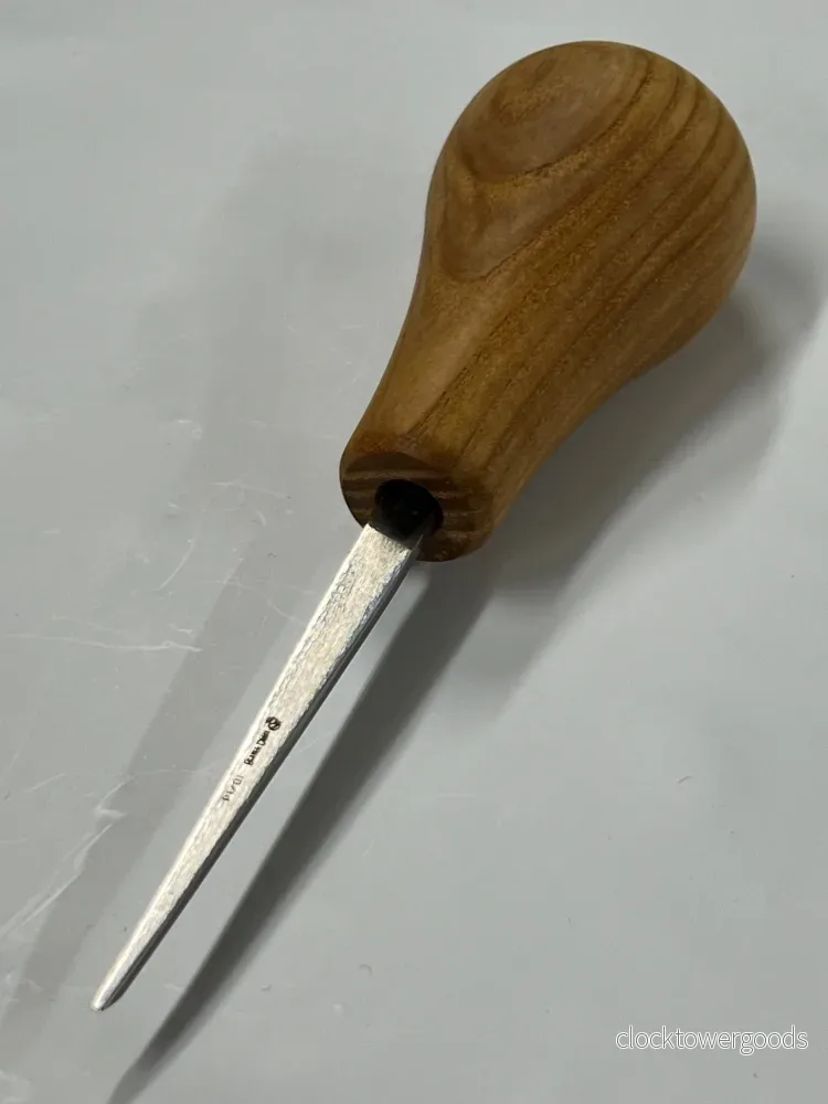 Träsniderijärn 75x1mm rakt, platt stämjärn P1/01 med kulhandtag