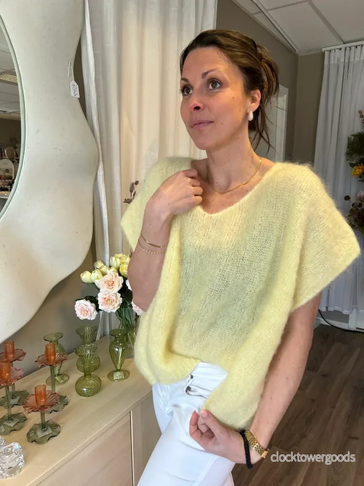Mohair 80% Väst, Gul