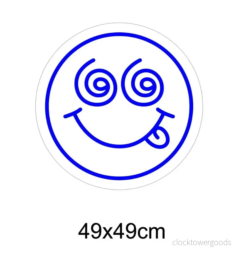 "smily emoji face" Led neonskylt. - Bild 2