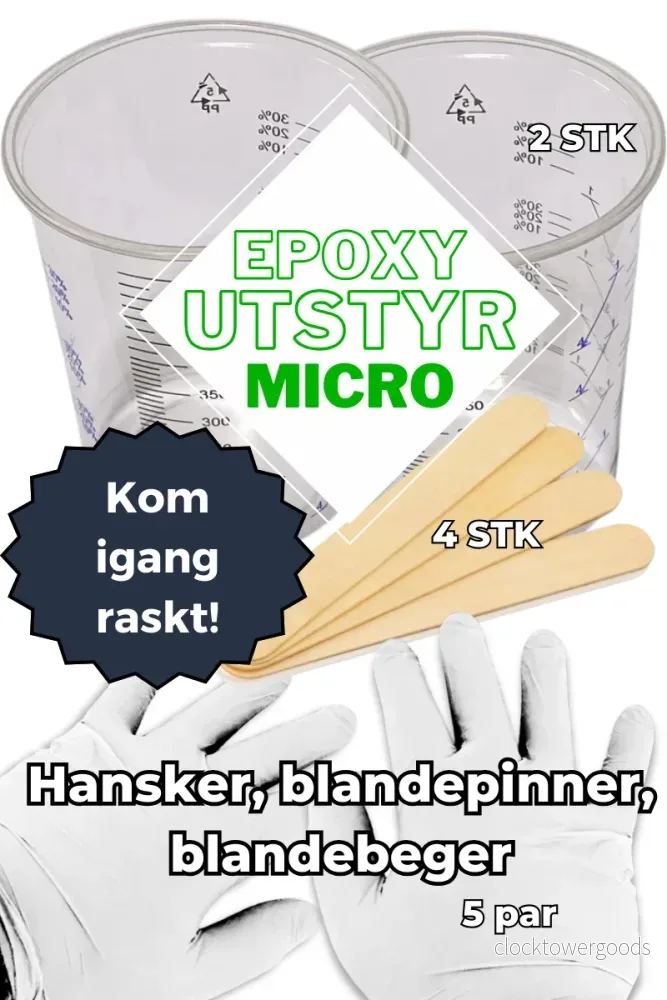 Utrustningspaket för epoxi – kom igång snabbt – paketet ”Epoxy Utstyr Micro” Utrustningspaket för epoxi – kom igång snabbt – paketet ”Epoxy Utstyr Micro”
