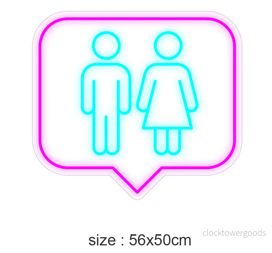 "WC Emoji" Led neonskylt - Bild 2