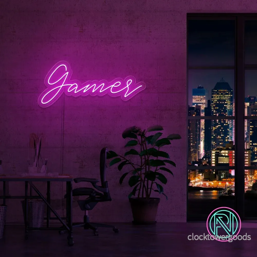 "Gamer" Led neonskylt.