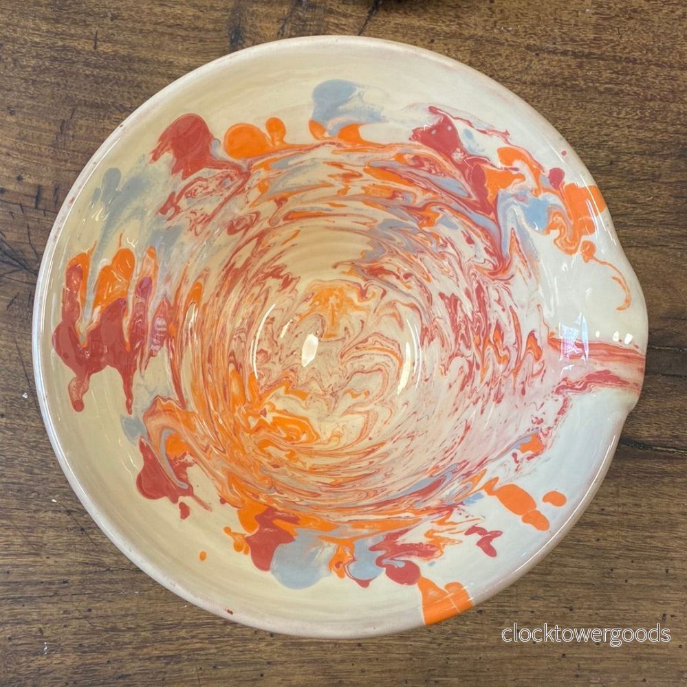 Handmade Provençal Tian Bowl – Marbled