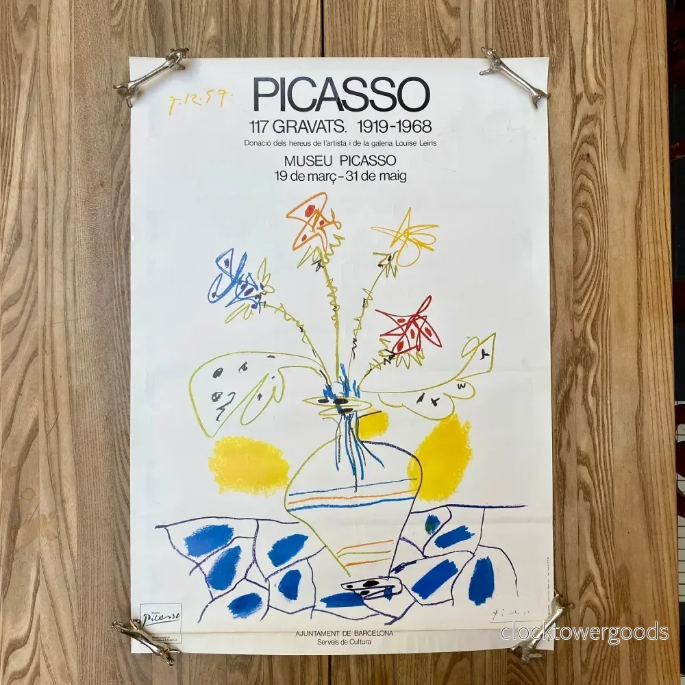 Vintage Picasso Museu Picasso Exhibition Poster – Barcelona 1983
