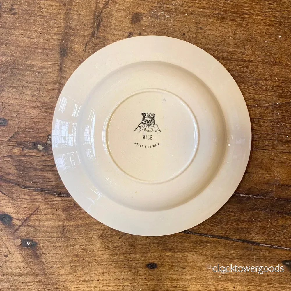 Vintage Gien “Nice” Soup Bowl Blue Floral - Bild 2