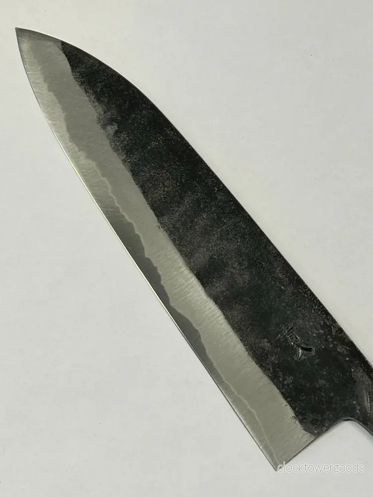 Kurouchi Santoku 165 Blue 2 japanskt handsmitt knivblad - Bild 3