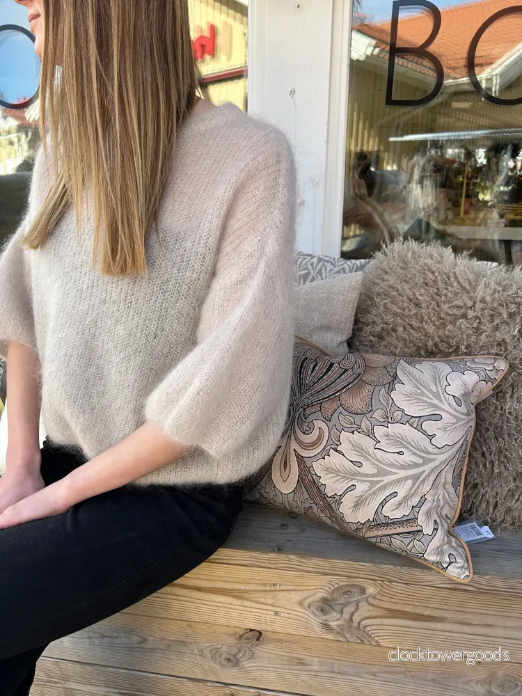 Mohair 3/4 ärm, Beige