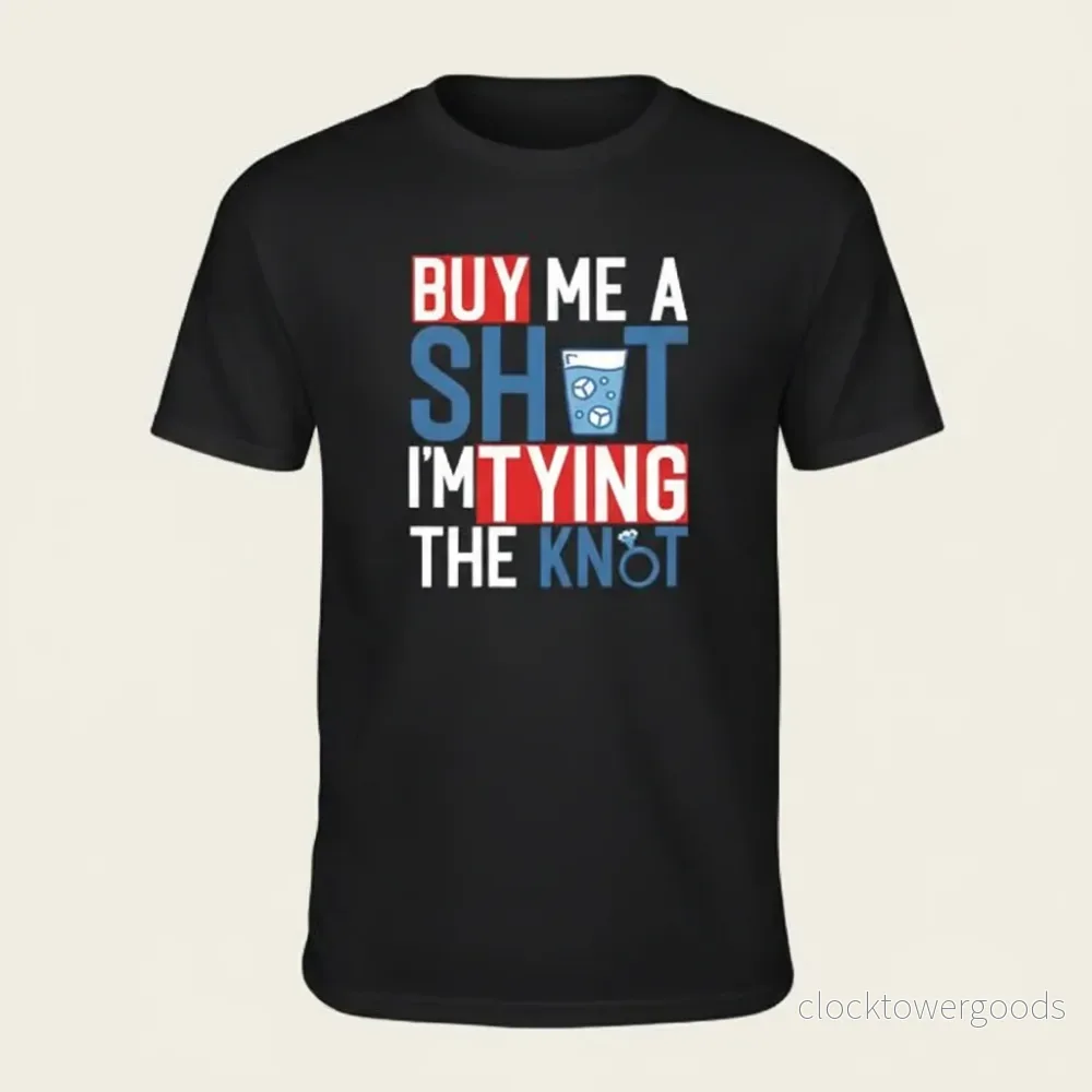 Buy Me a Shot I'm Tying The Knot T-shirt – Svensexa (Vit) - Bild 3