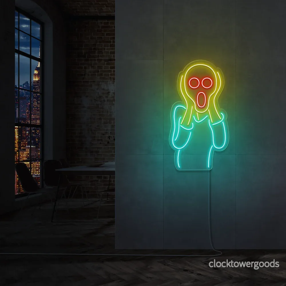 "Skriet" Led neonskylt