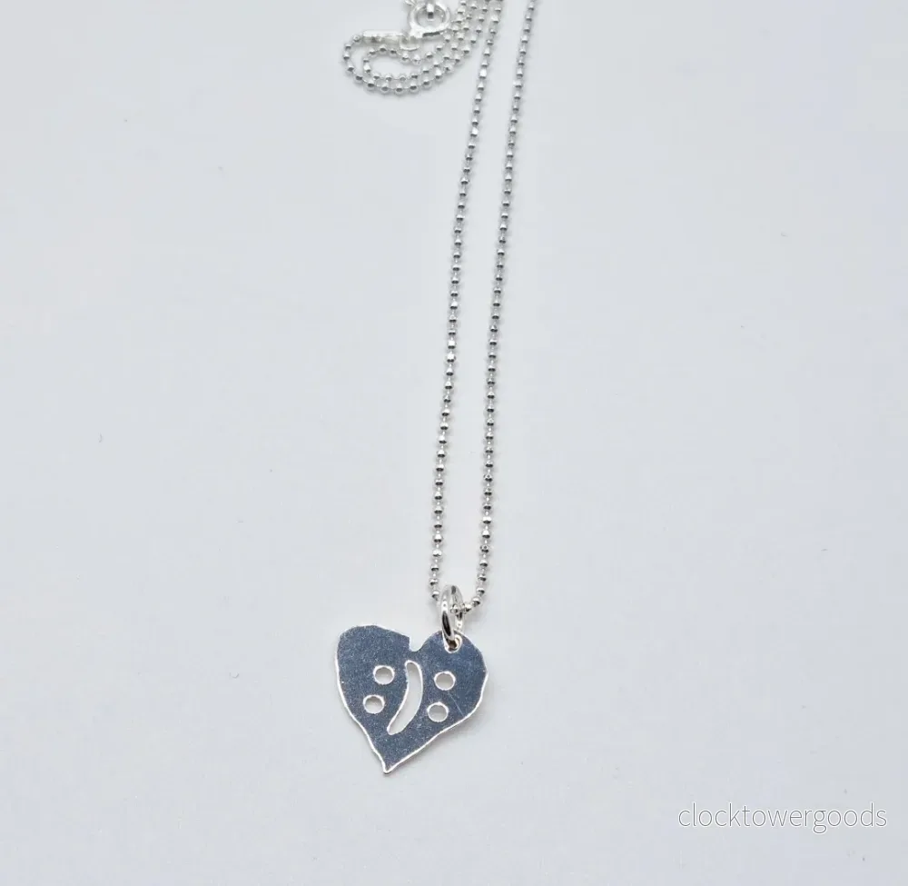 Halsband hjärta i silver - Bild 2