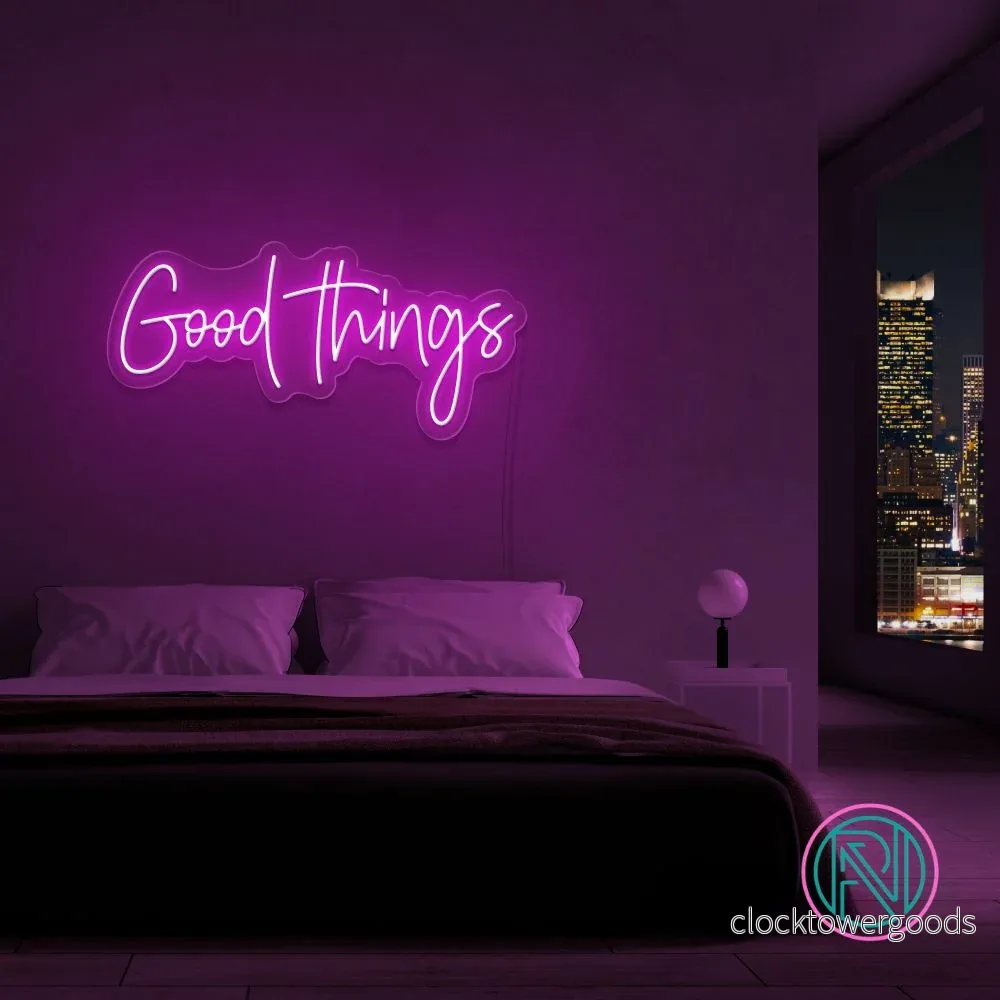 ”Good Things” Led Neonskylt. Välj önskad färg. ”Good Things” Led Neonskylt. Välj önskad färg.