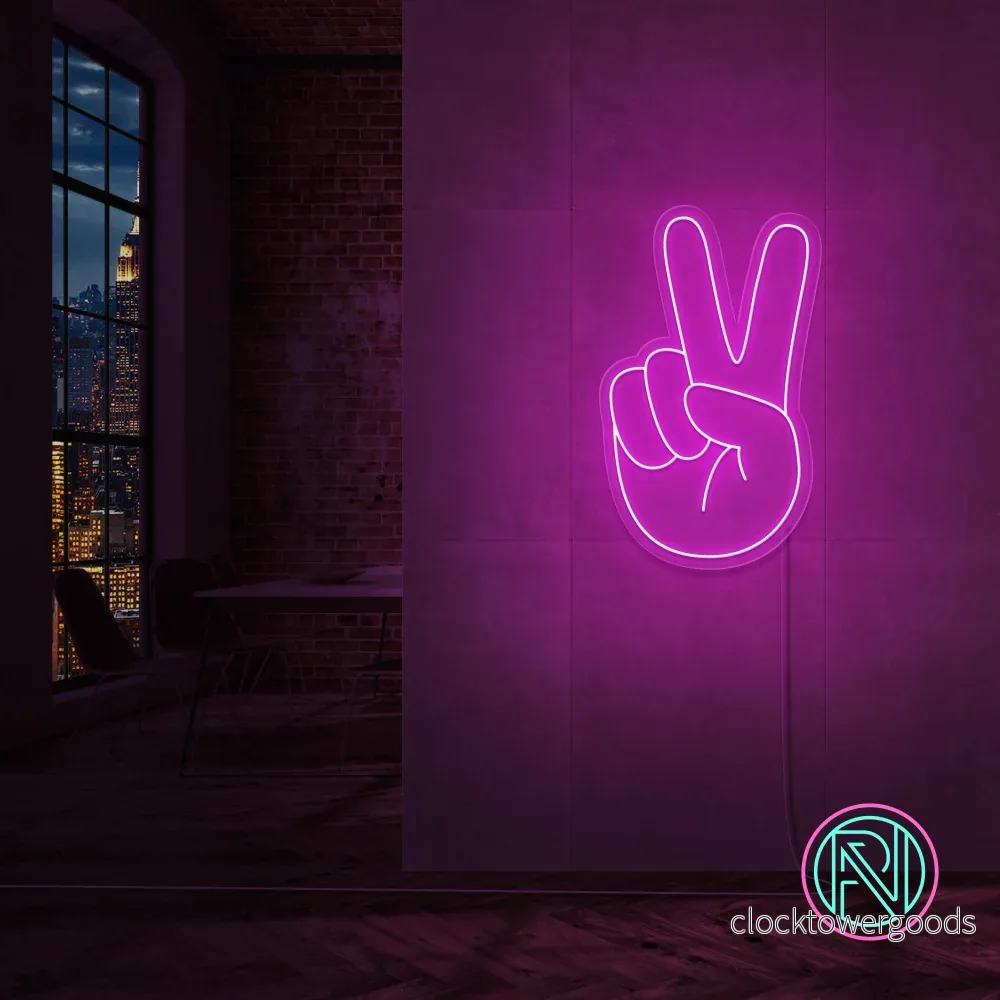 "Peace" Led neonskylt. - Bild 3