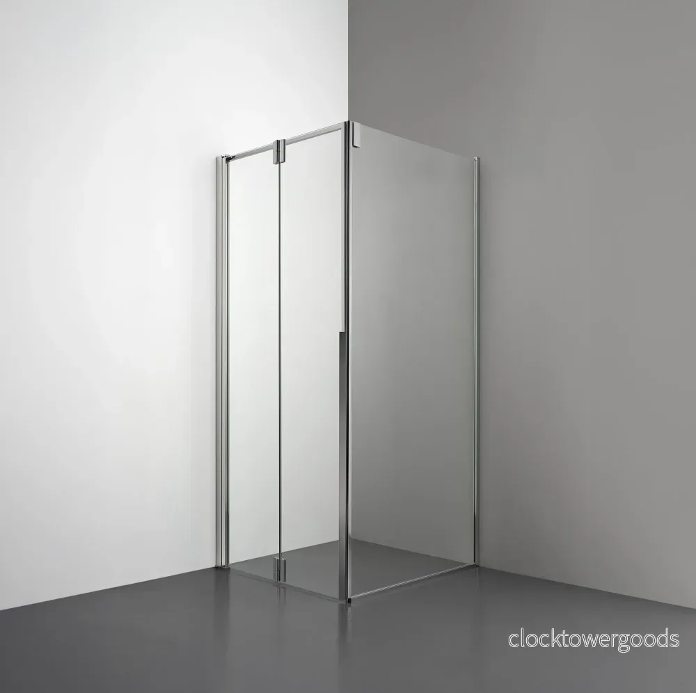 ROOH R3 Duschhörna Vikdörr + Vägg – Klart glas - Bild 3