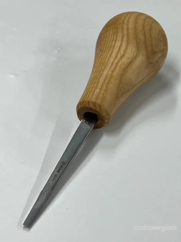 Träsniderijärn 75x3mm rakt, platt stämjärn P1/03 med kulhandtag - Bild 3