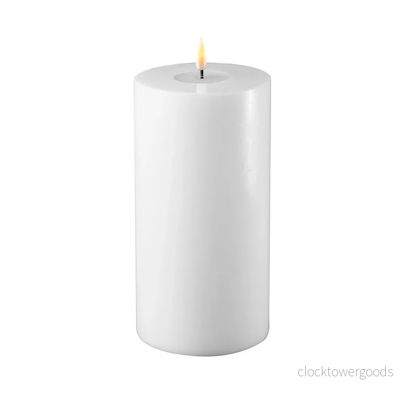 Deluxe Blockljus, Vit, 20 cm