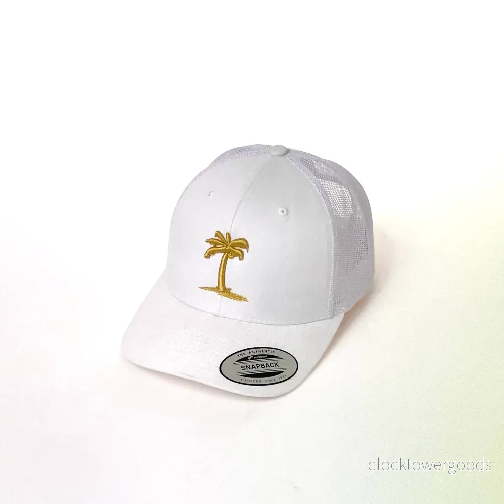 Tropical Snapback – White/Gold