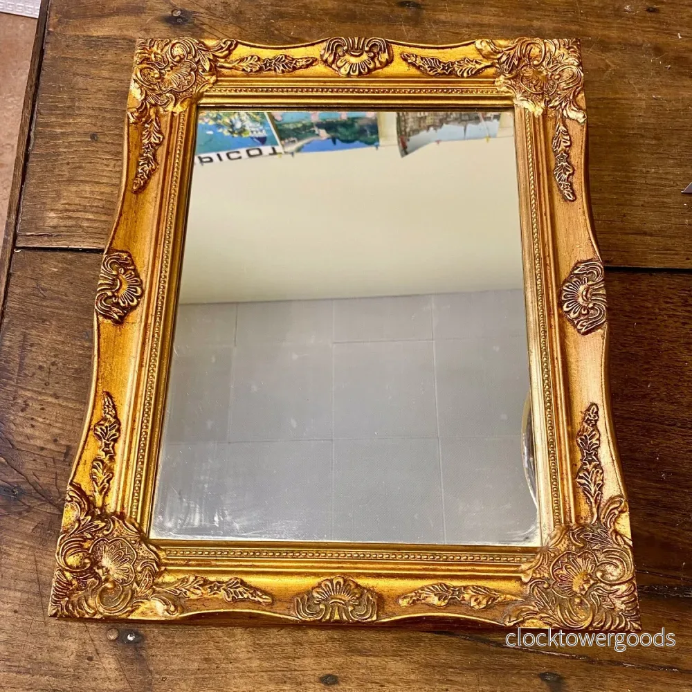 Vintage French Gilt Wall Mirror – 50 × 40 cm